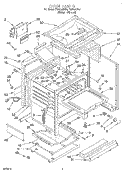 OVEN Diagram and Parts List for FGS385BL4  Roper Range