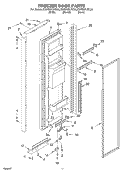FREEZER DOOR Diagram and Parts List for KSBS25FJBL00  KitchenAid Refrigerator