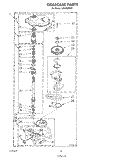 GEARCASE Diagram and Parts List for LA3400XSW1  Whirlpool Washer