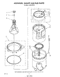 AGITATOR, BASKET AND TUB Diagram and Parts List for LA5570XPW3  Whirlpool Washer