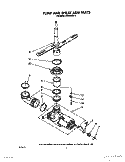 PUMP AND SPRAY ARM Diagram and Parts List for DU8000XX0  Whirlpool Dishwasher