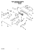 TOP VENTING PARTS, OPTIONAL PARTS (NOT INCLUDED) Diagram and Parts List for RBD245PRS01  Whirlpool Wall Oven