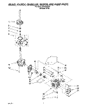 BRAKE, CLUTCH, GEARCASE, MOTOR & PUMP Diagram and Parts List for LBT6233DQ0  Whirlpool Washer