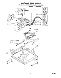 MACHINE BASE Diagram and Parts List for 3LBR5132AN0  Whirlpool Washer