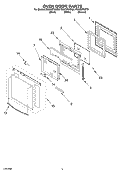 OVEN DOOR Diagram and Parts List for RS675PXGQ9  Whirlpool Range