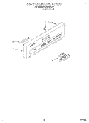 CONTROL PANEL Diagram and Parts List for KUDC24SESS4  KitchenAid Dishwasher