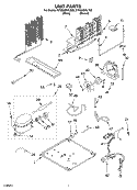 UNIT Diagram and Parts List for ET8GHMXLT00  Whirlpool Refrigerator