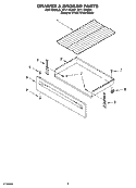 DRAWER & BROILER PARTS Diagram and Parts List for RF111PXSQ1  Whirlpool Range