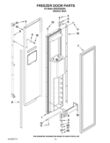 FREEZER DOOR PARTS Diagram and Parts List for KSSC42QVS04  KitchenAid Refrigerator