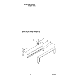BACKGUARD Diagram and Parts List for SF305BEWQ1  Whirlpool Range