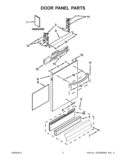DOOR PANEL PARTS Diagram and Parts List for KUDS30FXBL9  KitchenAid Dishwasher