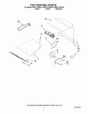 TOP VENTING PARTS Diagram and Parts List for KEBK171SWH04  KitchenAid Wall Oven