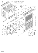 CABINET Diagram and Parts List for CAH18WC00  Crosley Air Conditioner