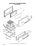 OVEN DOOR AND BROILER Diagram and Parts List for FGP315VW3  Roper Range