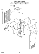 AIR FLOW PARTS Diagram and Parts List for GD5SHAXLT01  Whirlpool Refrigerator