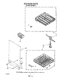DISHRACK Diagram and Parts List for DU8300XT2  Whirlpool Dishwasher