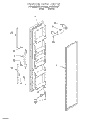 FREEZER DOOR Diagram and Parts List for 2VED27TKW00  Whirlpool Refrigerator