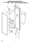 REFRIGERATOR DOOR PARTS Diagram and Parts List for KSCS23INMS01  KitchenAid Refrigerator