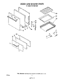 DOOR AND DRAWER Diagram and Parts List for SF0100EKW0  Whirlpool Range