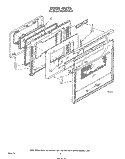DOOR Diagram and Parts List for RB265PXK0  Whirlpool Wall Oven