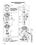 PUMP AND MOTOR Diagram and Parts List for KUDJ230YAL0  KitchenAid Dishwasher