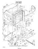 TUB , LITERATURE AND OPTIONAL Diagram and Parts List for DU8700XT1  Whirlpool Dishwasher
