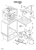 LINER Diagram and Parts List for RT21SKXLQ00  Roper Refrigerator