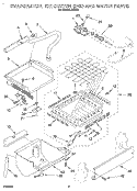 EVAPORATOR, ICE CUTTER GRID AND WATER Diagram and Parts List for ACS50  Whirlpool Ice Maker