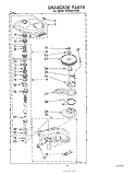 GEARCASE Diagram and Parts List for LB3000XLW0  Whirlpool Washer