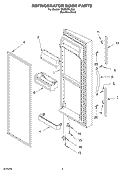 REFRIGERATOR DOOR PARTS Diagram and Parts List for SS25HFXLS00  Whirlpool Refrigerator