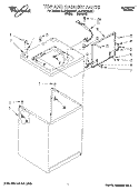 TOP AND CABINET, LIT/OPTIONAL Diagram and Parts List for 6LBR5132AN1  Whirlpool Washer