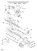 MOTOR AND ICE CONTAINER Diagram and Parts List for KSRW25FHBT01  KitchenAid Refrigerator