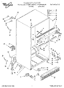 CABINET Diagram and Parts List for ET20F134KN1  Whirlpool Refrigerator