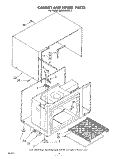 CABINET AND HINGE Diagram and Parts List for MW8650XL2  Whirlpool Microwave