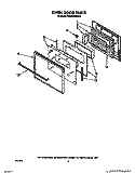 OVEN DOOR Diagram and Parts List for KEBS146WBL2  KitchenAid Wall Oven