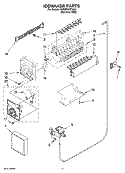 ICEMAKER PARTS Diagram and Parts List for 7GS2FHAXTA00  Whirlpool Refrigerator
