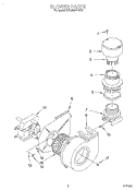 BLOWER Diagram and Parts List for KUDJ23HYWH2  KitchenAid Dishwasher