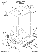 CABINET PARTS Diagram and Parts List for ED2FHAXSL02  Whirlpool Refrigerator