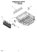 LOWER RACK PARTS, OPTIONAL PARTS (NOT INCLUDED) Diagram and Parts List for KUDI01DLSS6  KitchenAid Dishwasher