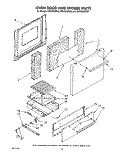 OVEN DOOR AND BROILER Diagram and Parts List for SF0100SRW4  Whirlpool Range