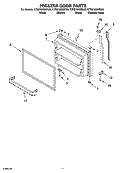 FREEZER DOOR PARTS, OPTIONAL PARTS Diagram and Parts List for KTRS19KMSS00  KitchenAid Refrigerator