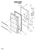 DOOR PARTS, OPTIONAL PARTS (NOT INCLUDED) Diagram and Parts List for EV200FXMQ05  Whirlpool Freezer