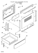 DOOR AND DRAWER PARTS Diagram and Parts List for WGE32301  Whirlpool Range
