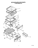 REFRIGERATOR SHELF Diagram and Parts List for 6ED25DQXVW00  Whirlpool Refrigerator