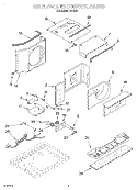 AIR FLOW AND CONTROL Diagram and Parts List for RA1210  Whirlpool Air Conditioner
