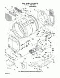 BULKHEAD PARTS Diagram and Parts List for WED9400VE1  Whirlpool Dryer