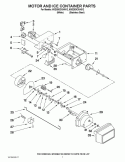 MOTOR AND ICE CONTAINER PARTS Diagram and Parts List for 6GD25DCXHS12  Whirlpool Refrigerator