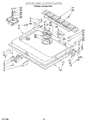 DOOR AND LATCH Diagram and Parts List for KUDJ230YWH2  KitchenAid Dishwasher