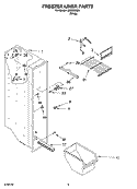 FREEZER LINER PARTS Diagram and Parts List for IMQ225300  Inglis Refrigerator