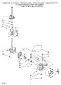 BRAKE, CLUTCH, GEARCASE, MOTOR & PUMP Diagram and Parts List for LXR9245EZ1  Whirlpool Washer